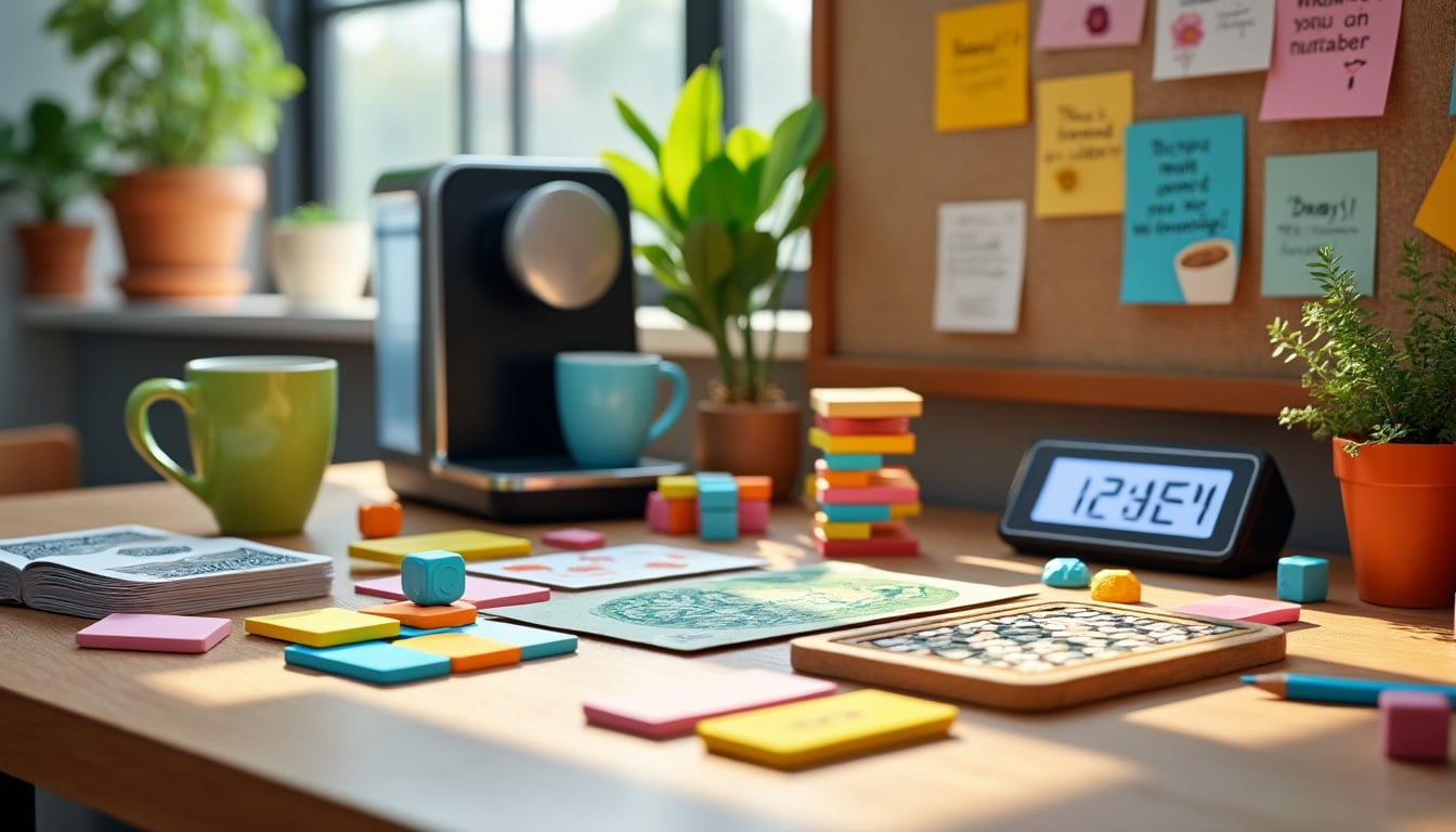découvrez 10 jeux d’intérieur simples et rapides à installer pour animer vos pauses café. idéal pour détendre l'atmosphère et renforcer les liens entre collègues, ces activités ludiques apporteront du fun à votre quotidien au bureau.
