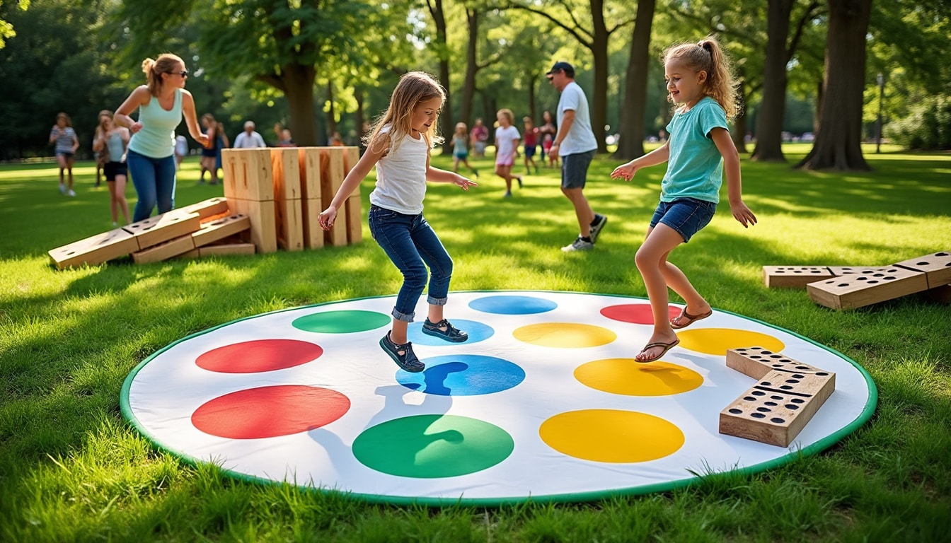 découvrez des adaptations originales de jeux populaires comme twister et dominos géants, idéales pour animer vos journées en plein air. amusez-vous en famille ou entre amis avec des versions revisitées qui promettent rires et convivialité sous le soleil.