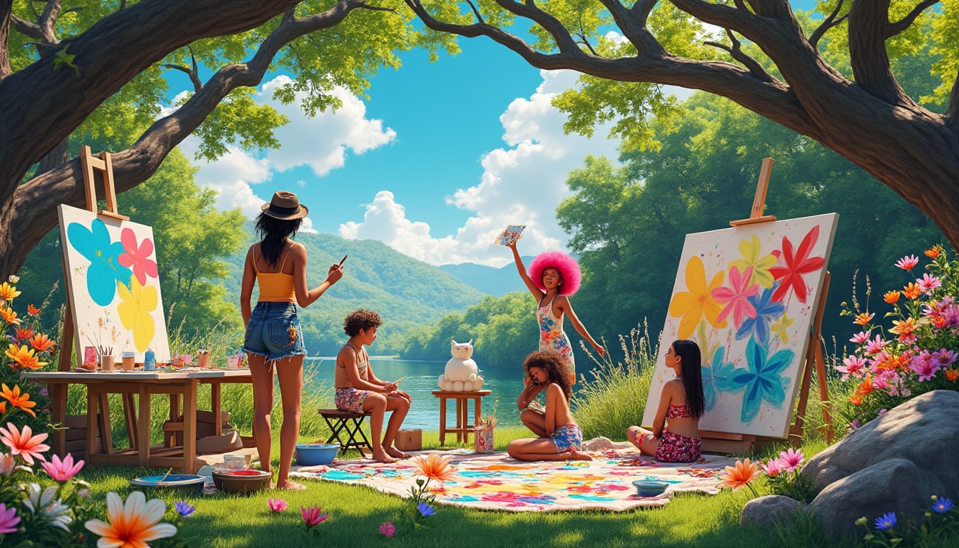 découvrez nos ateliers créatifs en extérieur, où l'art s'exprime au grand air ! participez à des activités artistiques inspirantes, entouré par la nature, et laissez libre cours à votre créativité hors des murs.