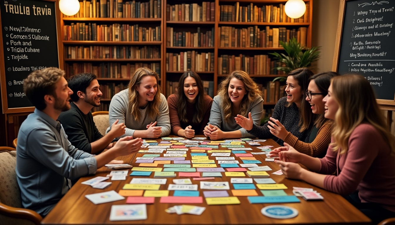 découvrez des jeux de questions-réponses captivants pour tester votre culture générale tout en restant à l'intérieur. amusez-vous en solo ou entre amis tout en apprenant des faits fascinants et variés. idéal pour les soirées entre amis ou les moments en famille, éveillez votre curiosité et défiez vos connaissances !