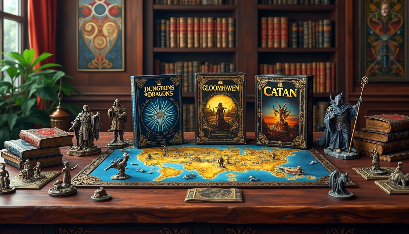 découvrez notre sélection des jeux de société incontournables pour les amateurs de fantasy. plongez dans des mondes enchanteurs, combattez des créatures mythiques et vivez des aventures épiques avec vos amis. idéal pour les soirées en famille ou entre passionnés, ces jeux sauront captiver votre imagination et vous offrir des heures de divertissement.