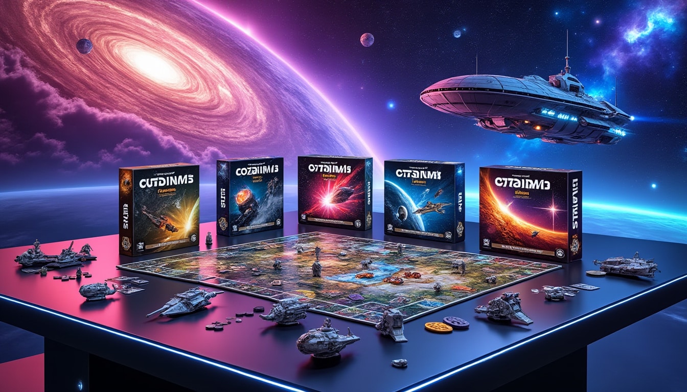 découvrez notre sélection incontournable de jeux de plateau pour les passionnés de science-fiction. plongez dans des univers futuristes, explorez des galaxies lointaines et défiez vos amis à travers des mécaniques innovantes et captivantes. parfait pour les soirées entre amis ou en famille, ces jeux promettent des heures d'aventure et de stratégie !