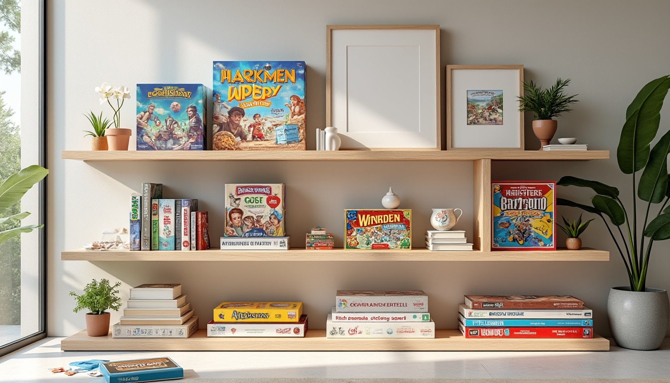 découvrez comment bien présenter vos jeux d'intérieur sur une étagère design pour allier esthétisme et fonctionnalité. transformez votre espace de vie en un lieu chaleureux et accueillant grâce à des astuces de décoration et d'agencement.