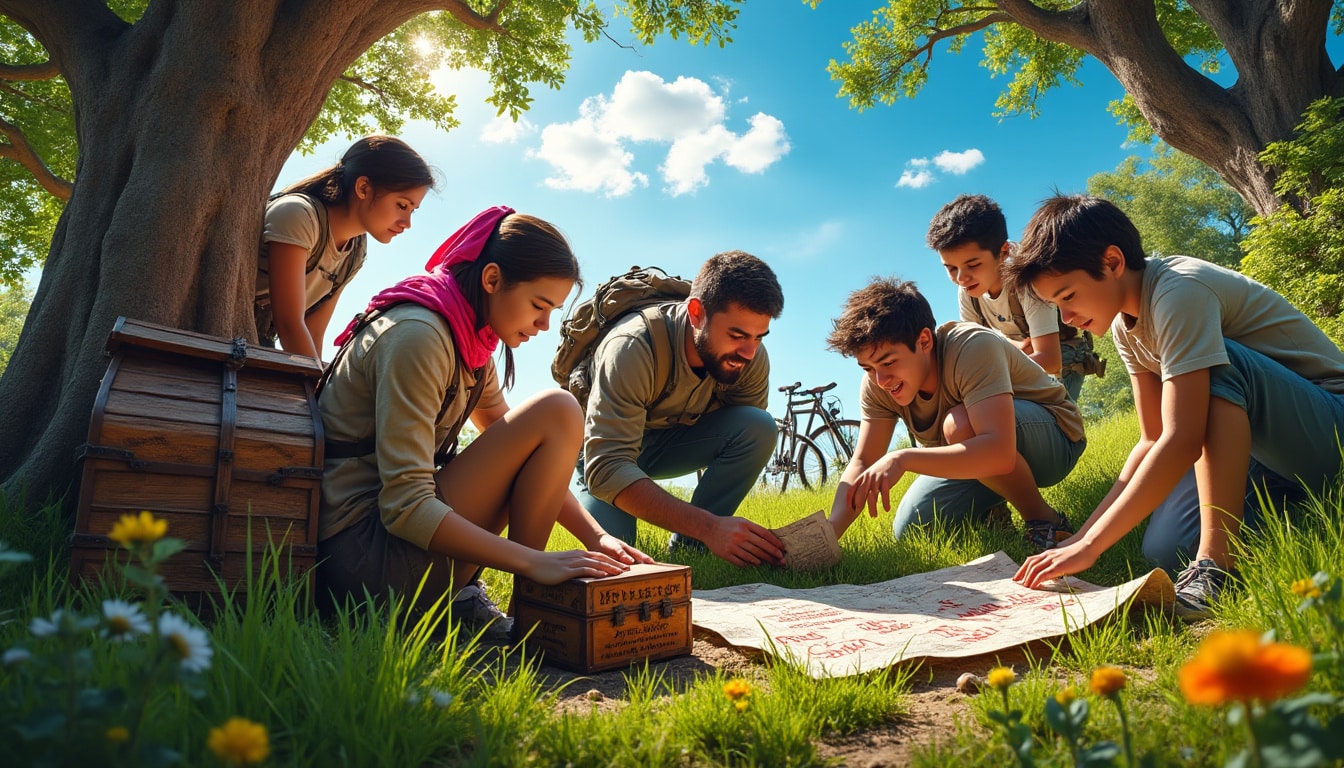 plongez dans l'aventure avec notre escape game en plein air ! scénarisez votre propre enquête et vivez une expérience immersive inoubliable. défiez vos amis, résolvez des énigmes et explorez des lieux fascinants tout en développant votre esprit d'équipe. réservez dès maintenant pour une journée d'exploration et de mystère !