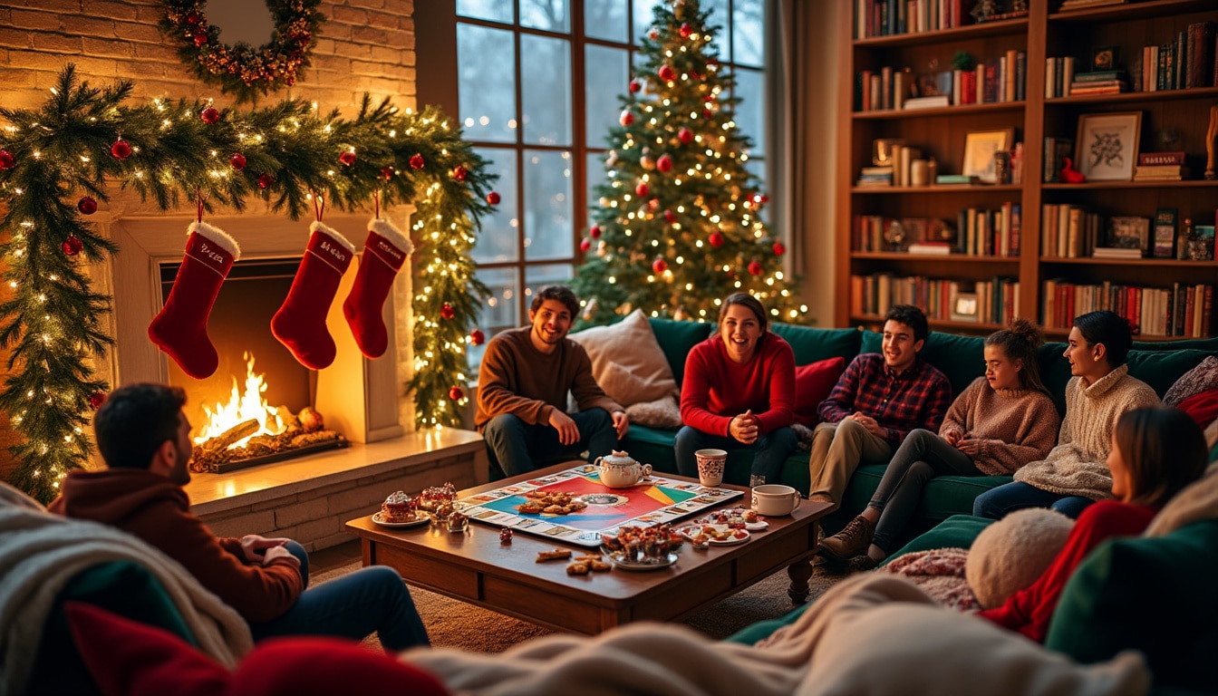 découvrez des idées de jeux d'intérieur parfaits pour célébrer noël au chaud. transformez vos soirées festives en moments inoubliables avec des activités ludiques pour toute la famille. plongez dans l'esprit des fêtes tout en restant confortablement à l'intérieur !