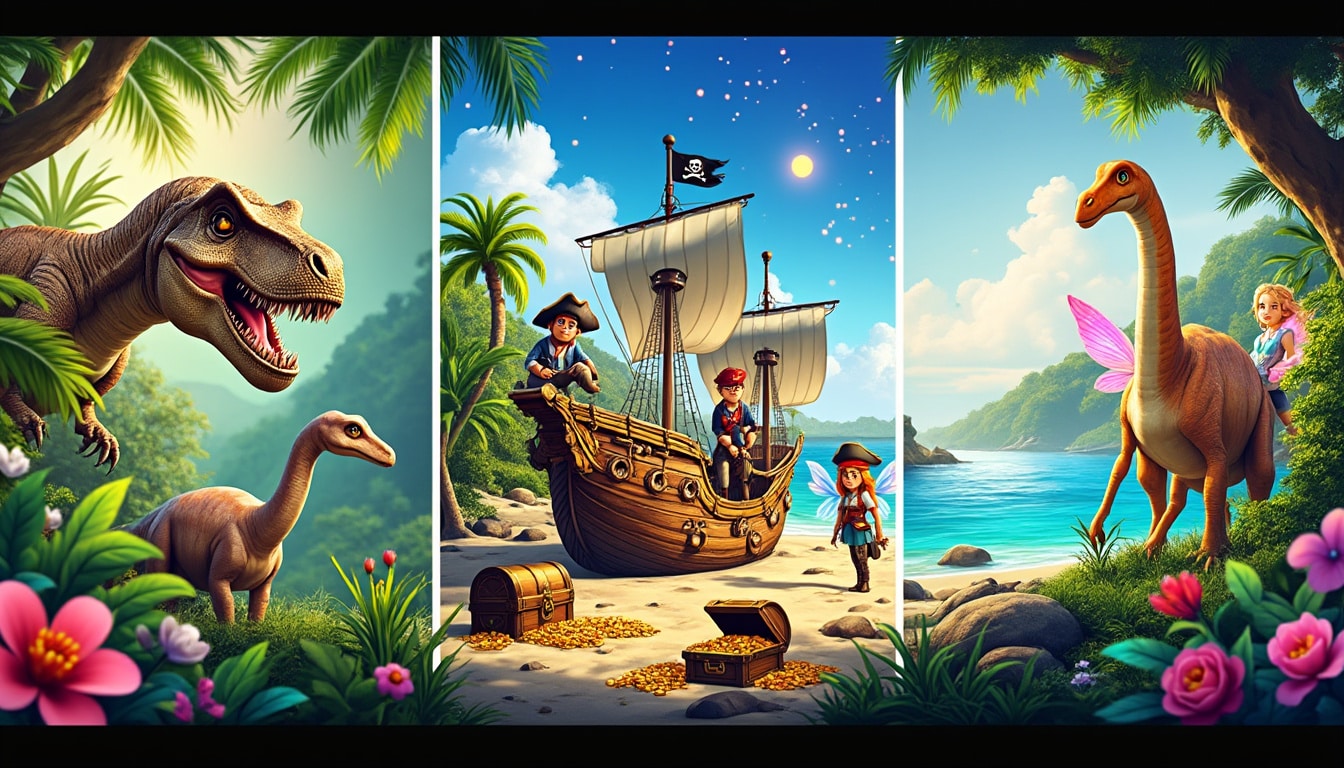 découvrez des idées originales de chasses thématiques sur les dinosaures, les pirates et les fées. transformez vos événements en aventures mémorables avec des activités ludiques et captivantes qui éveilleront l'imagination des petits et grands!