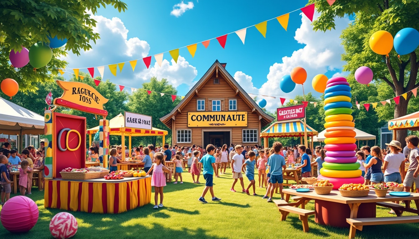 découvrez des idées originales de stands de jeux d'extérieur pour animer votre fête de village ! créez des moments amusants et conviviaux avec des activités interactives pour petits et grands. inspirez-vous de notre sélection pour garantir une journée mémorable.