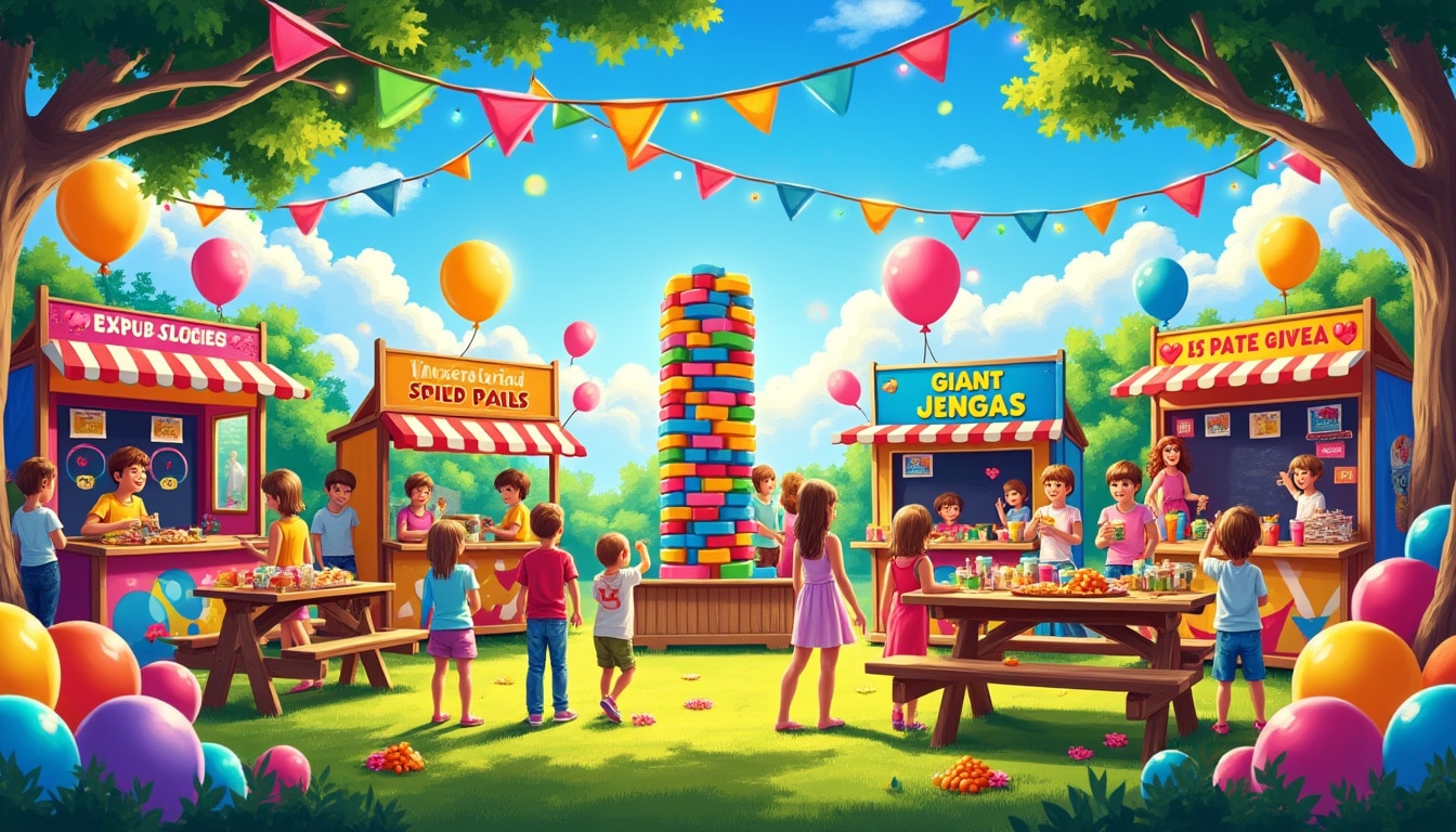découvrez des idées originales et amusantes pour des stands de jeux d'extérieur lors de votre fête de village. transformez votre événement en une journée mémorable avec des jeux adaptés à tous les âges, des activités ludiques et des moments de partage en famille et entre amis.