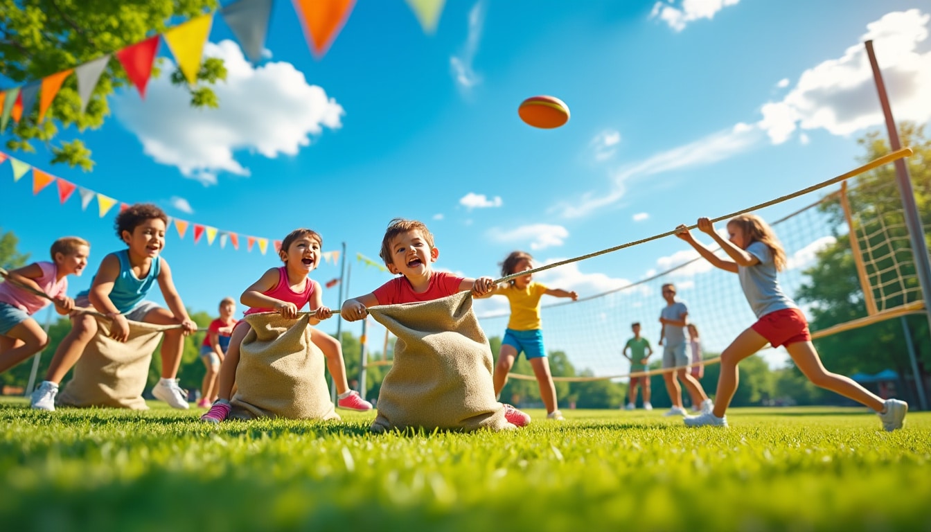 participez à une journée sportive inoubliable en combinant plusieurs jeux en plein air ! améliorez votre forme physique tout en vous amusant avec des activités variées. rejoignez-nous pour des défis, des rires et des moments de convivialité en pleine nature!