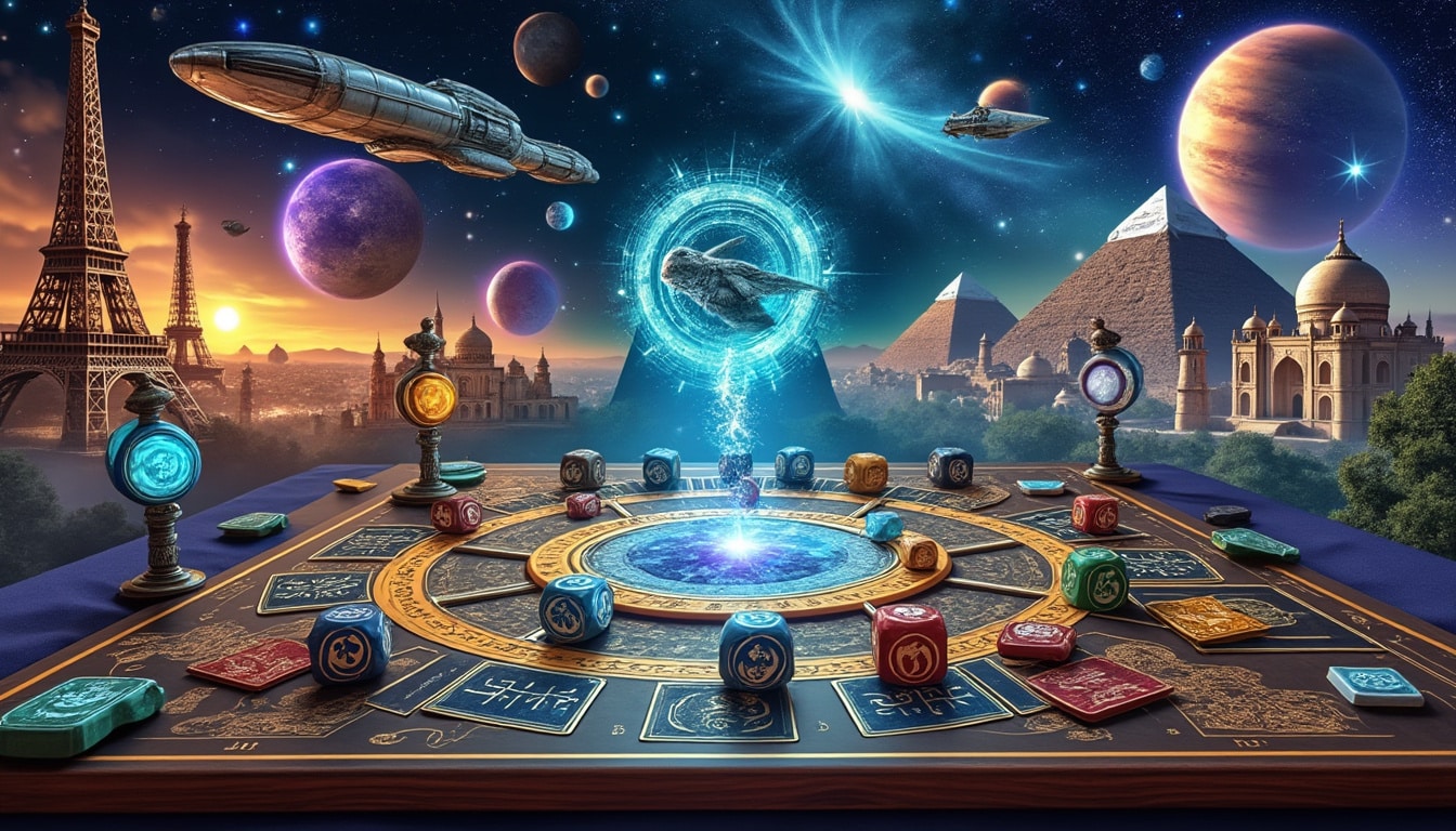 découvrez notre sélection de jeux de société fascinants qui vous transportent à travers les âges et les galaxies. plongez dans des aventures palpitantes où l'histoire et l'imaginaire se rencontrent pour des heures de divertissement en famille ou entre amis.