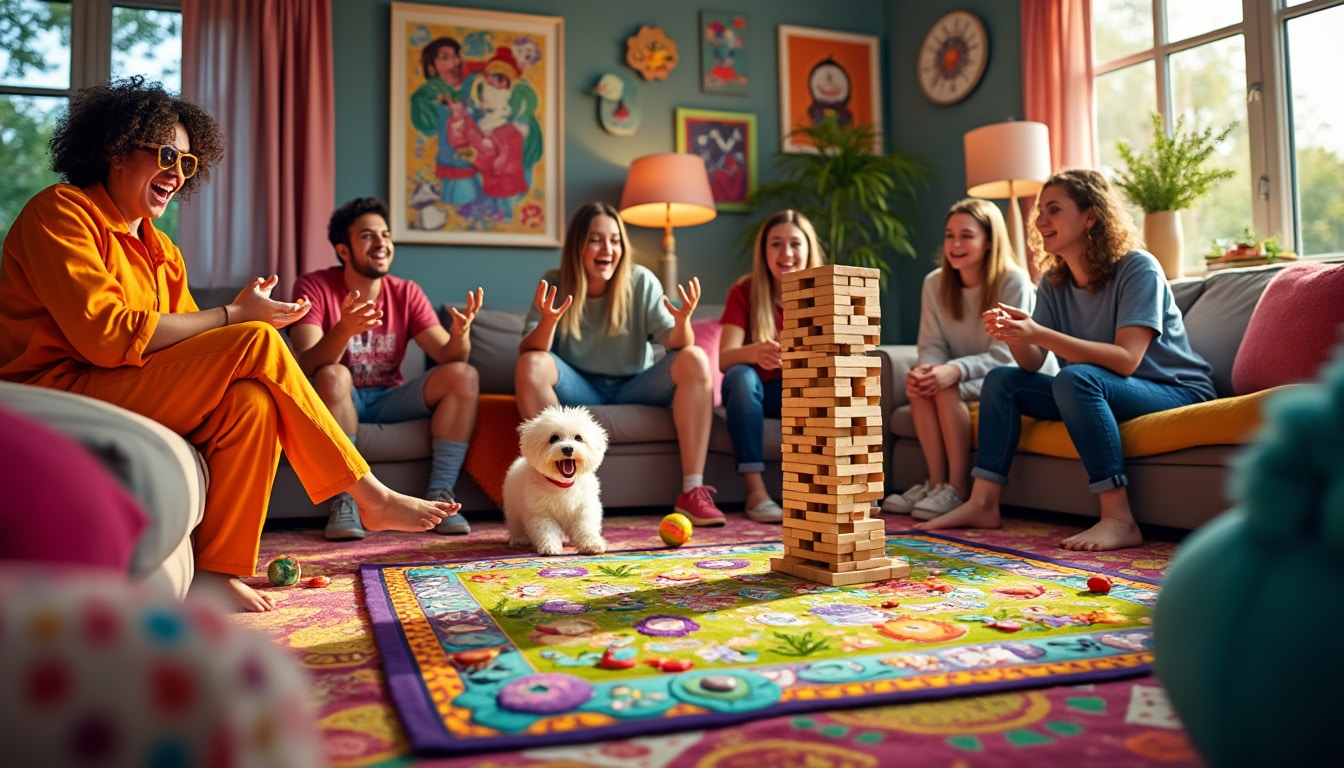découvrez des jeux d’intérieur amusants qui allient rires et défis loufoques ! parfait pour animer vos soirées entre amis ou en famille, ces activités ludiques promettent des moments inoubliables. préparez-vous à des éclats de rire et à des challenges hilarants qui raviront petits et grands !