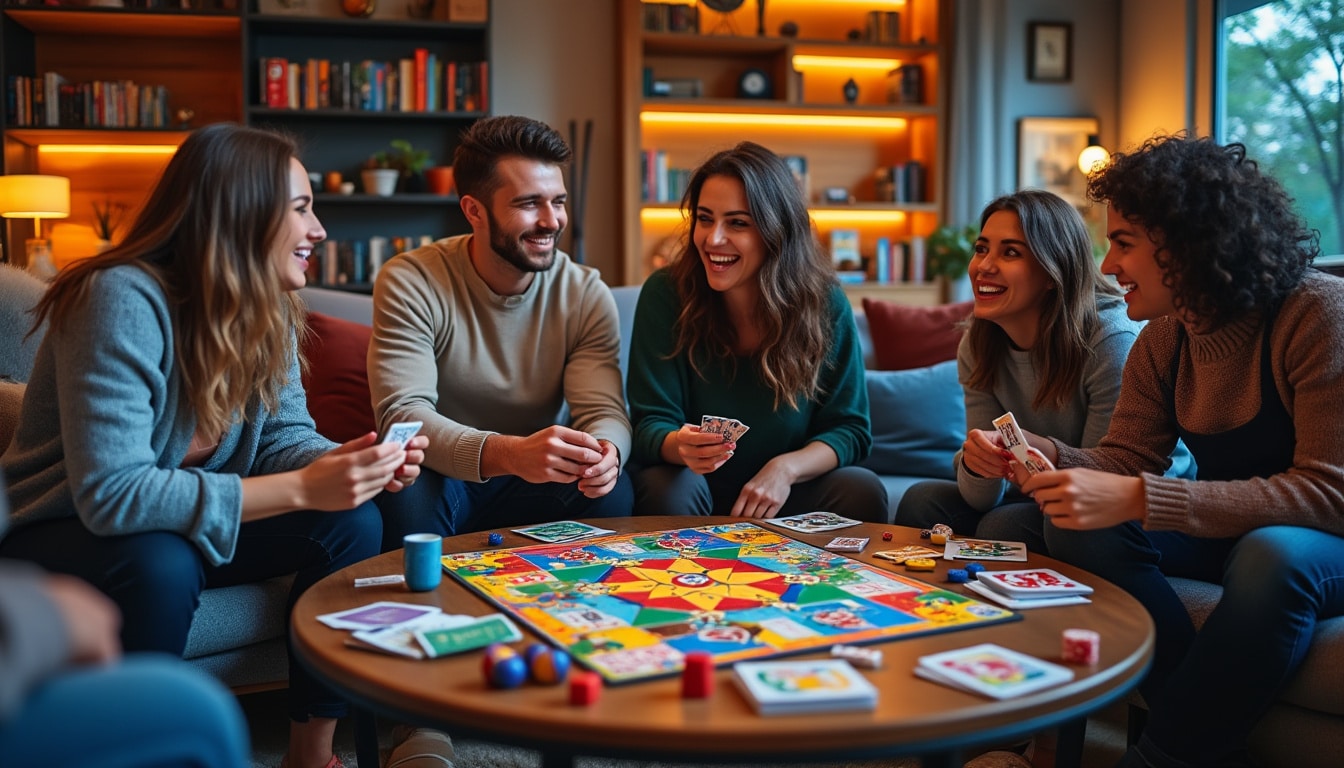 découvrez des jeux d’intérieur rapides et amusants pour animer vos soirées. parfaits pour débuter ou conclure vos moments entre amis, ces jeux garantissent rires et convivialité. trouvez les meilleures idées pour des soirées mémorables !