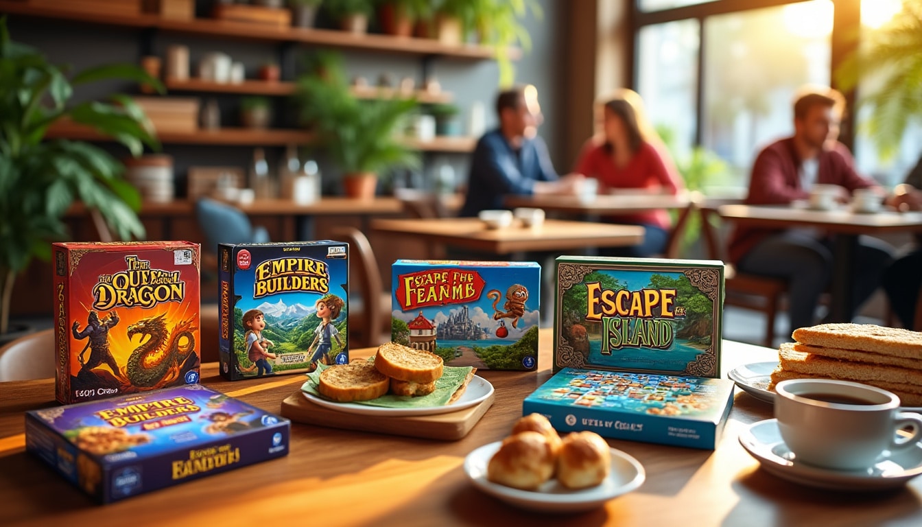 découvrez notre sélection de 5 jeux de société légers idéaux pour agrémenter vos pauses déjeuner. amusez-vous avec des parties rapides et conviviales, tout en partageant un moment de détente entre collègues.