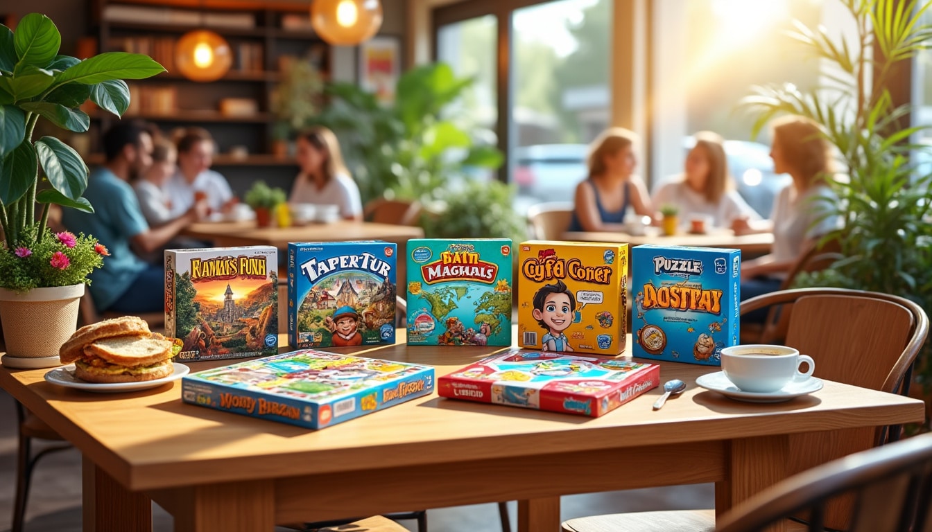 découvrez notre sélection de 5 jeux de société légers, idéaux pour animer vos pauses déjeuner. ces jeux faciles à apprendre et rapides à jouer sont parfaits pour décompresser entre deux réunions. que vous soyez en solo ou en équipe, trouvez le jeu qui rendra vos pauses encore plus agréables !