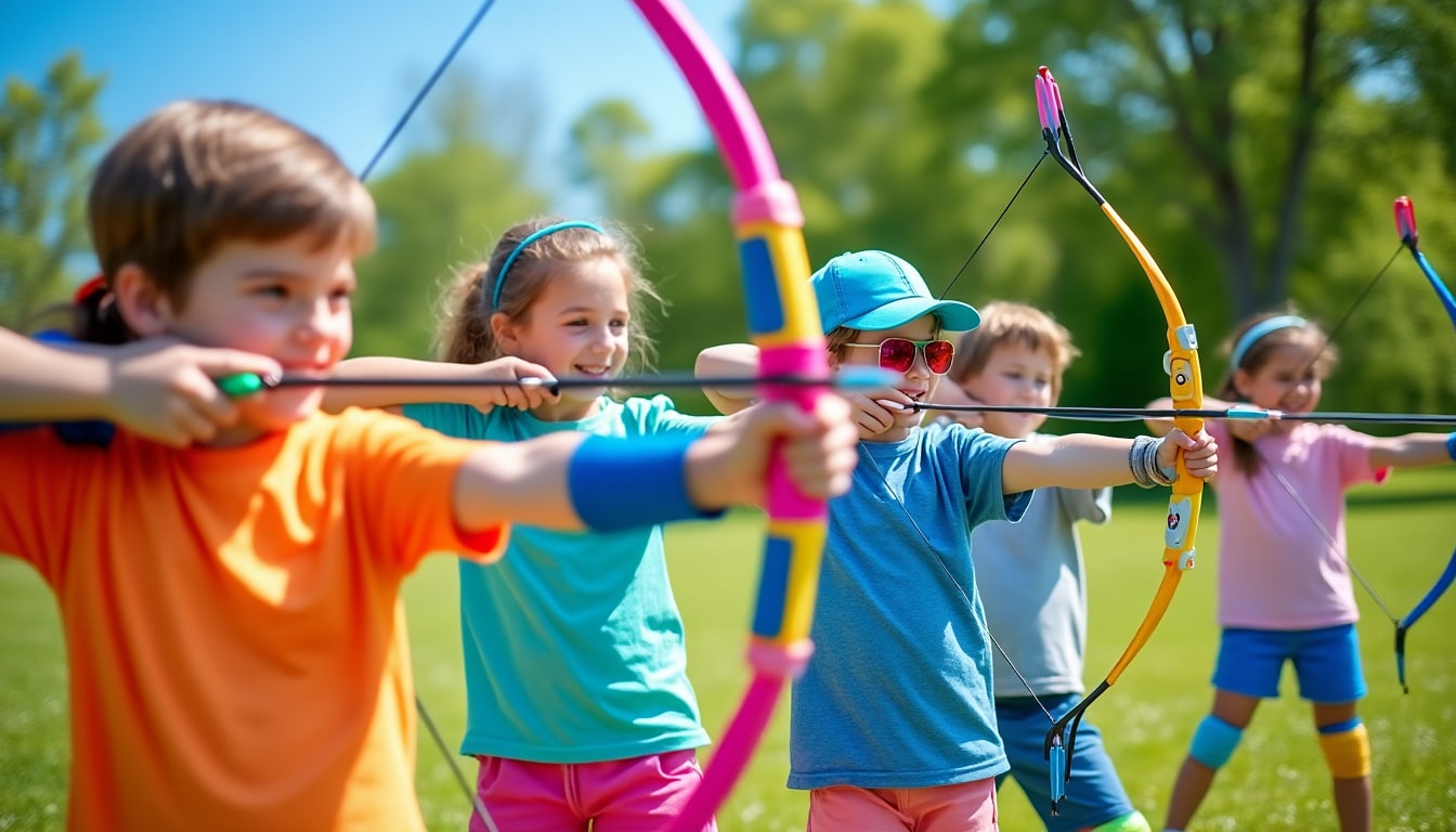 découvrez le tir à l'arc en toute sécurité pour les enfants ! cette activité ludique et enrichissante leur permet de développer leurs compétences tout en s'amusant. profitez d'une expérience unique adaptée aux jeunes archers, où le plaisir et la sécurité sont toujours au rendez-vous.
